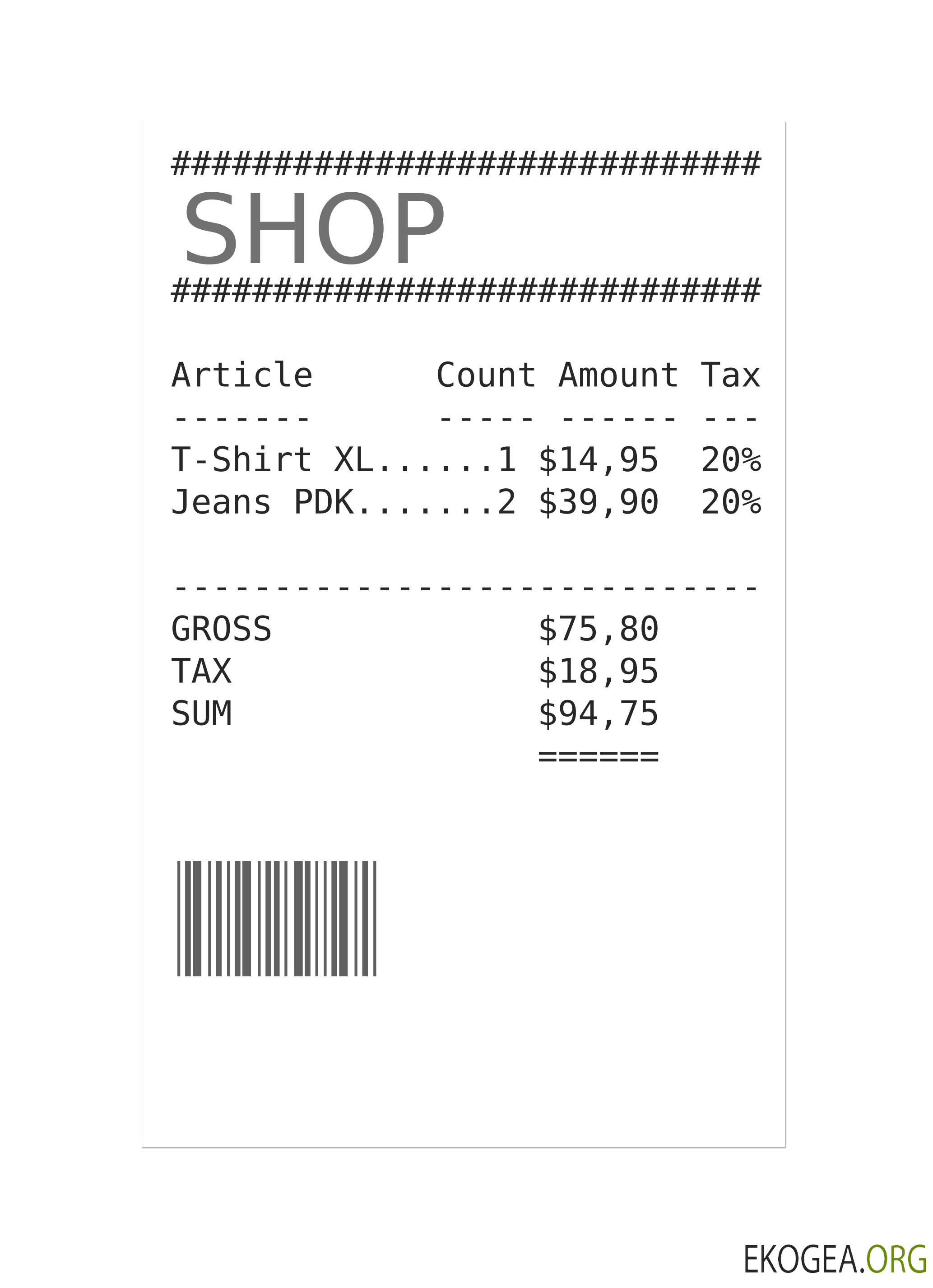 Chèque de paiement SHOP template Chèque de paiement SHOP template
